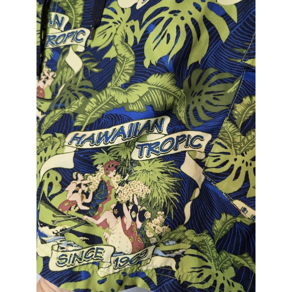 Hawaiian Tropic Swim Trunks Men's XL Mesh Lined Swim Shorts Drawstring Summer - Picture 2 of 7